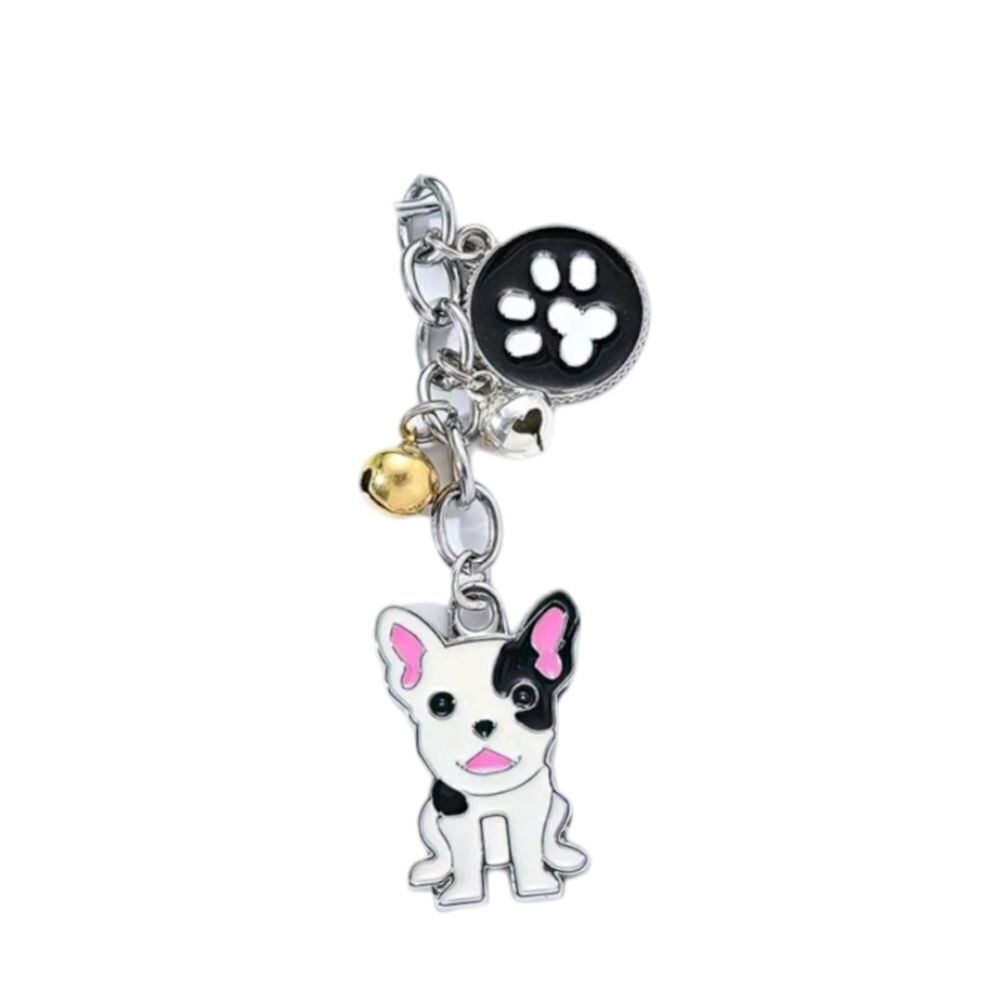 French Bulldog & Bells Keychain